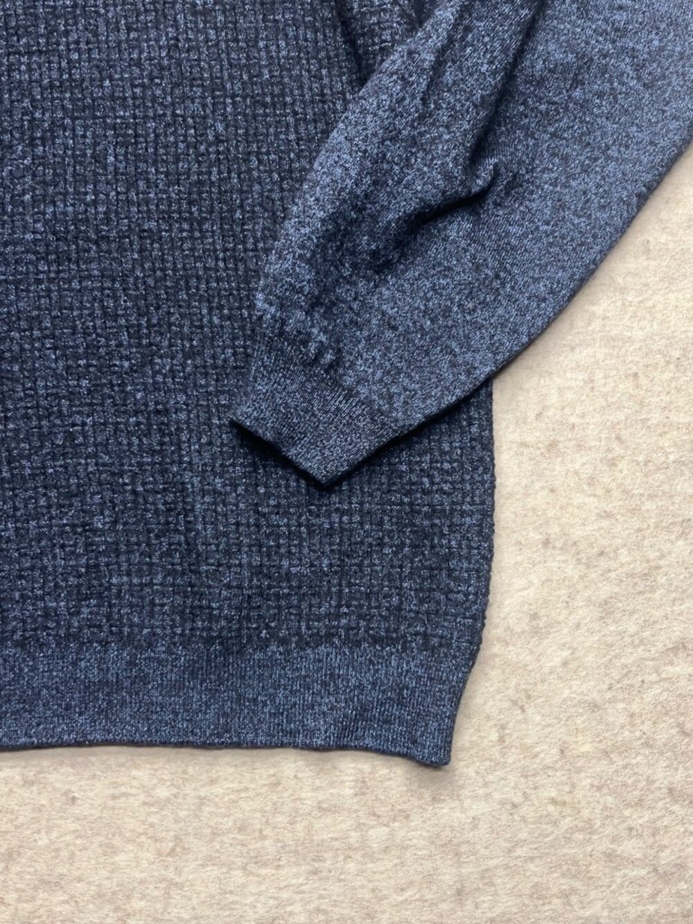 Vintage Pronto Uomo Blue Merino Wool Polo Sweater Solid Lightweight Medium Italy - Picture 3 of 10